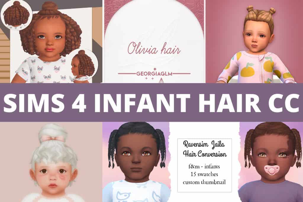 sims 4 infant hair cc collage