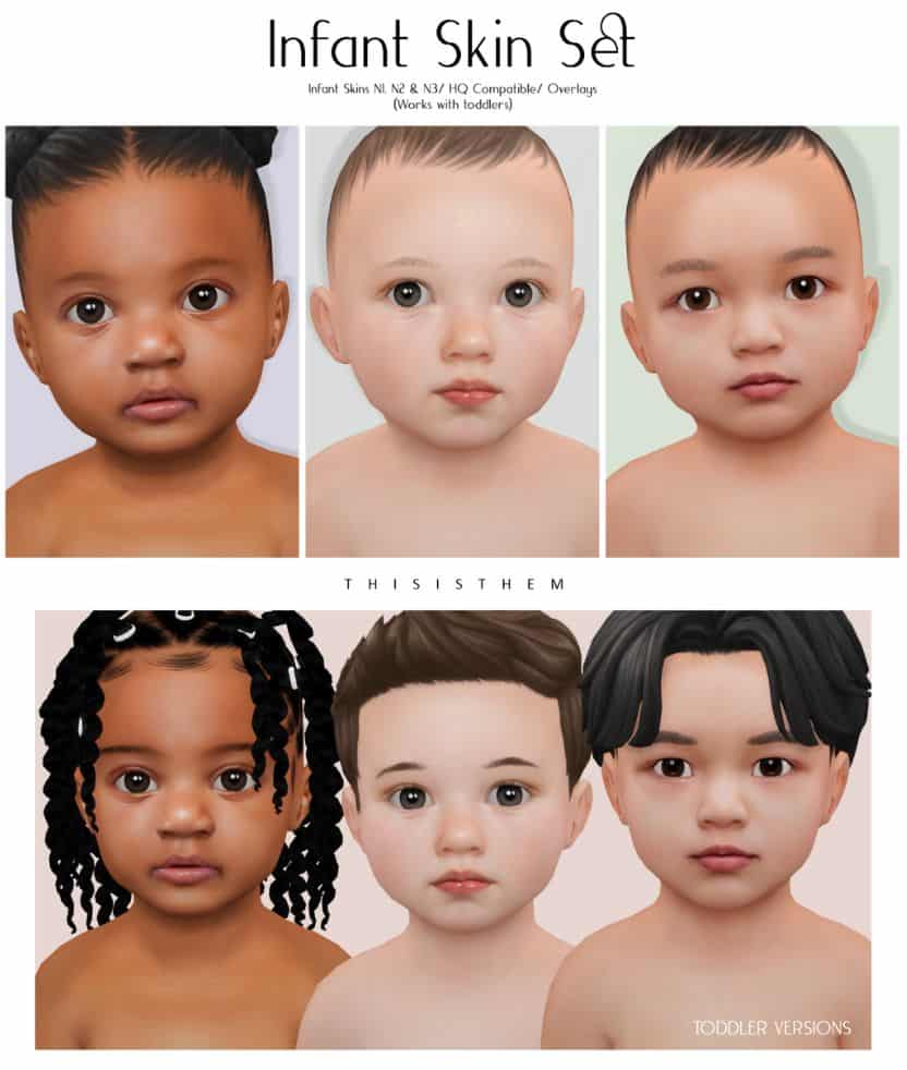 collage of infants and toddler skins