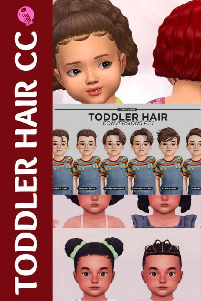 sims 4 toddler hair cc pinterest pin