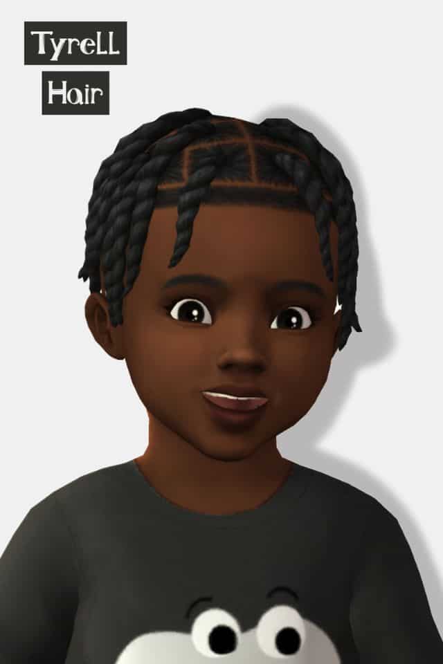 black toddler with dreads