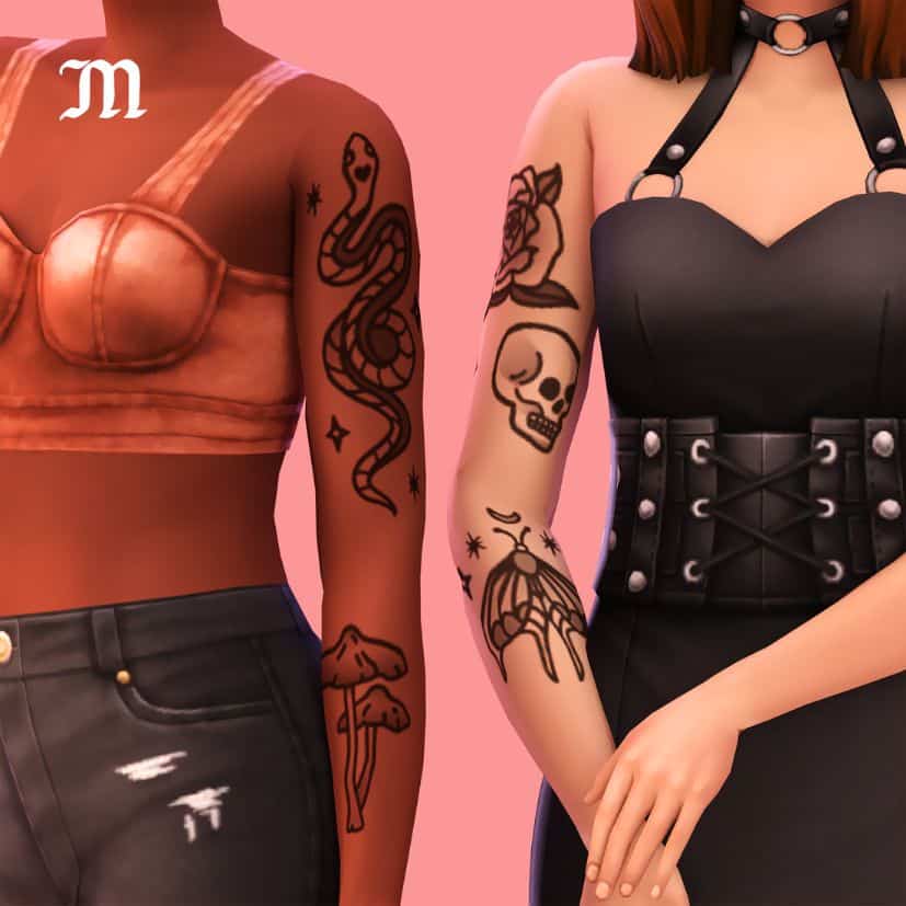 sims modeling tattoo cc pack