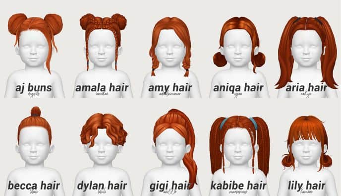 collage of different hairstyles for toddlers