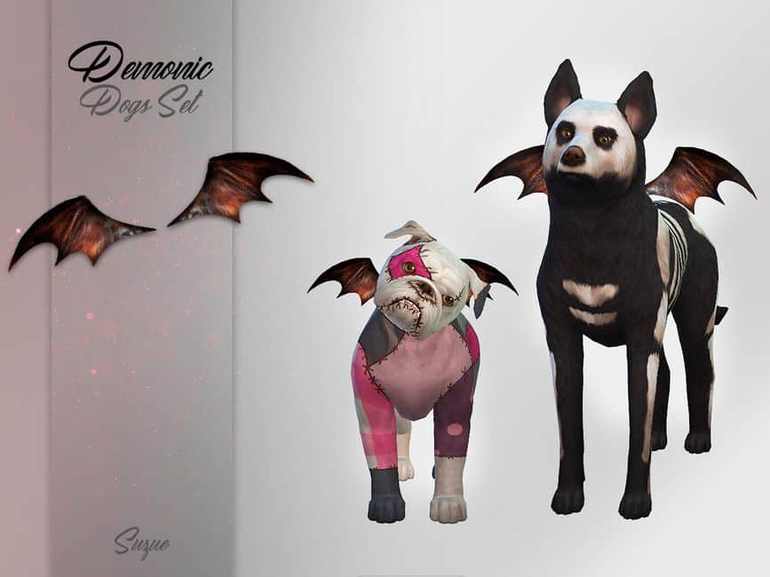 demon dogs with wings