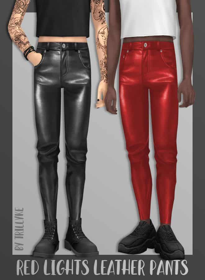 set of K-pop leather pants