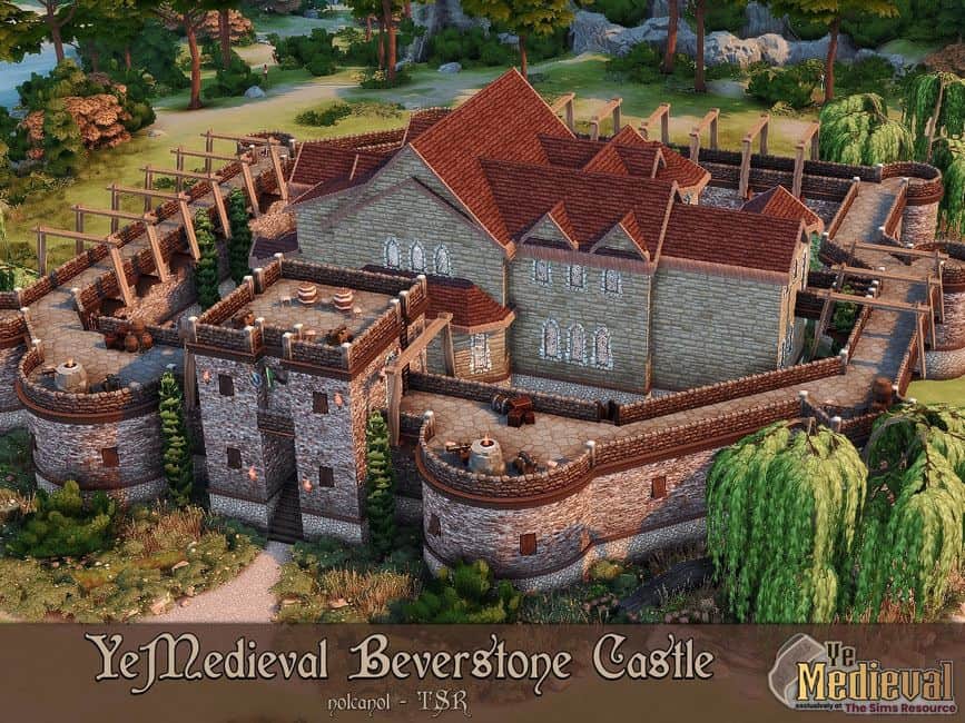 medieval castle with stone details