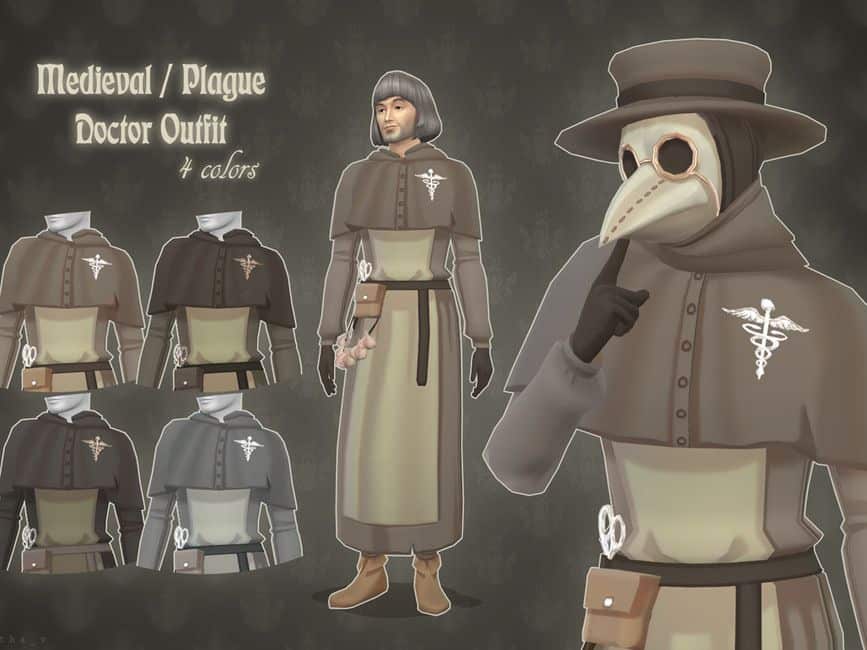 medieval plague doctor clothing set