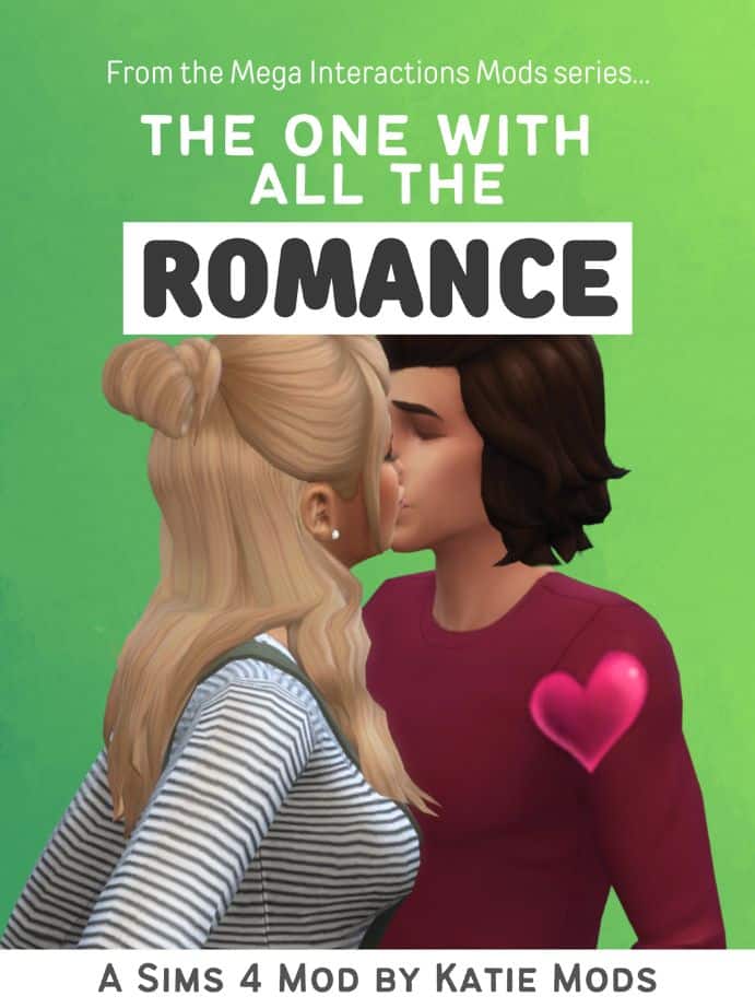 sims kissing with green background