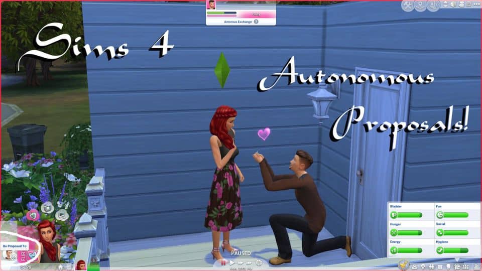 sim proposing to his girlfriend
