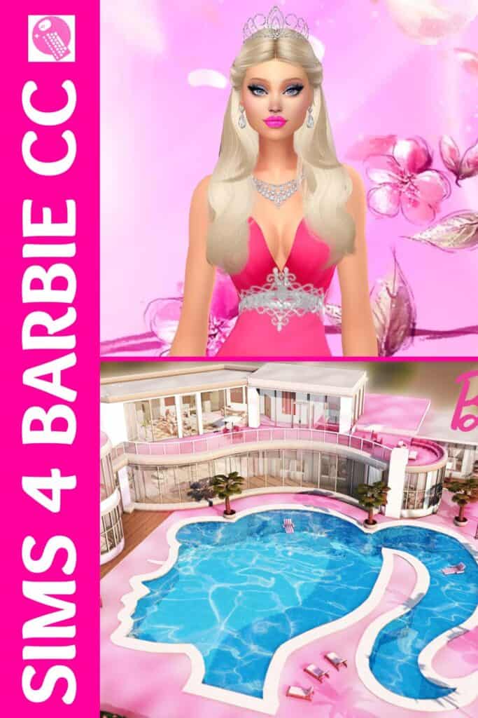 sims 4 barbie cc Pinterest pin