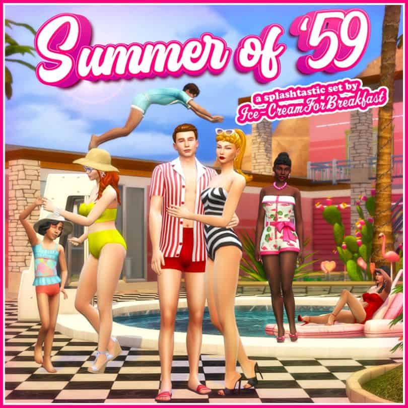 groups of sims in 59s clothing