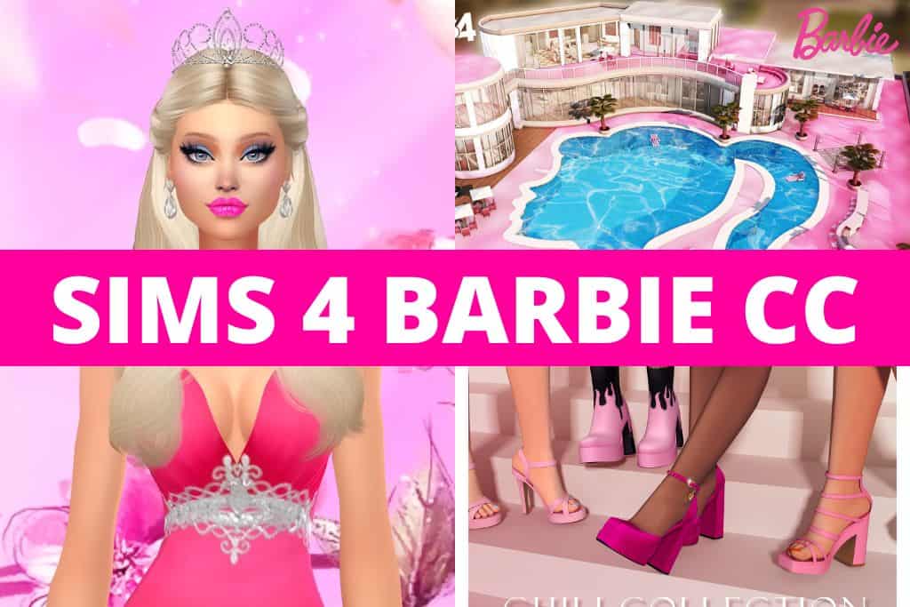 sims 4 barbie cc collage
