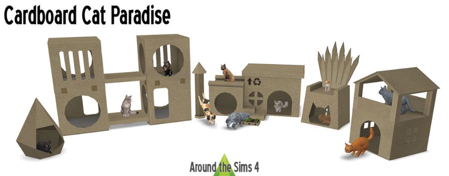 different card box houses for cats