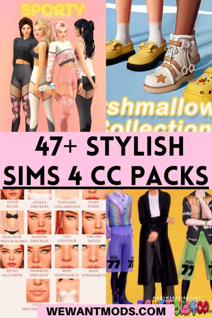 sims 4 cc packs Pinterest pin