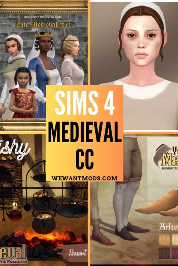 sims 4 medieval cc Pinterest pin