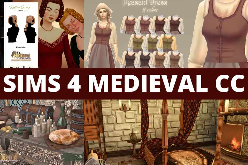 sims 4 medieval cc collage