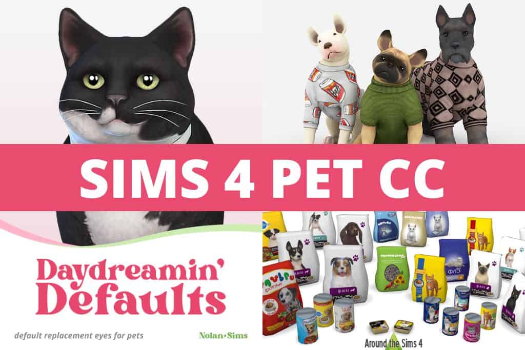 sims 4 pet cc collage