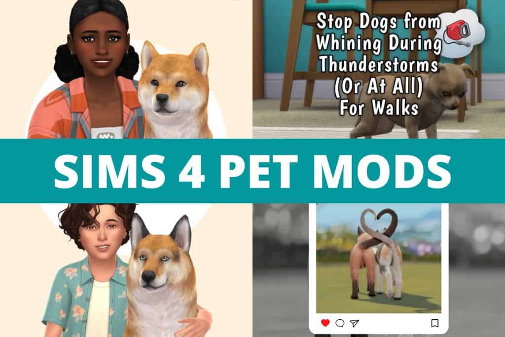 sims 4 pet mods collage