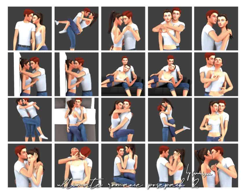 collage sims embracing