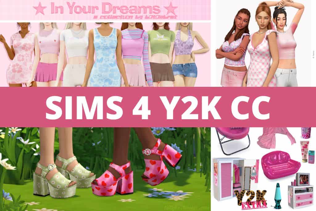 sims 4 y2k cc collage