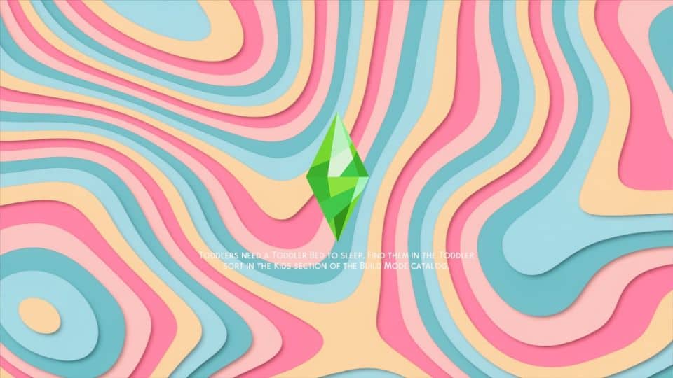 loading screen with colored wavy lines