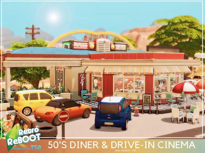 1950's diner and drive-in cinema