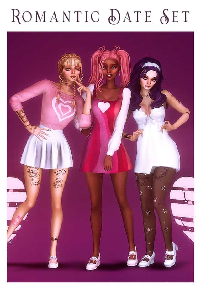 three 70s female outfits