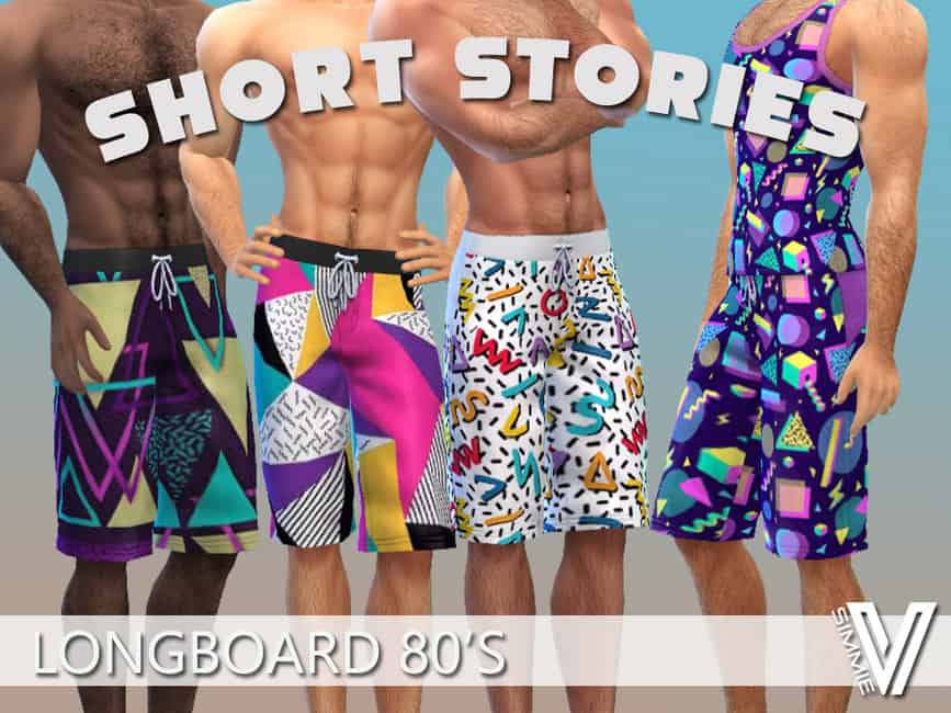 mens 80s long board shorts