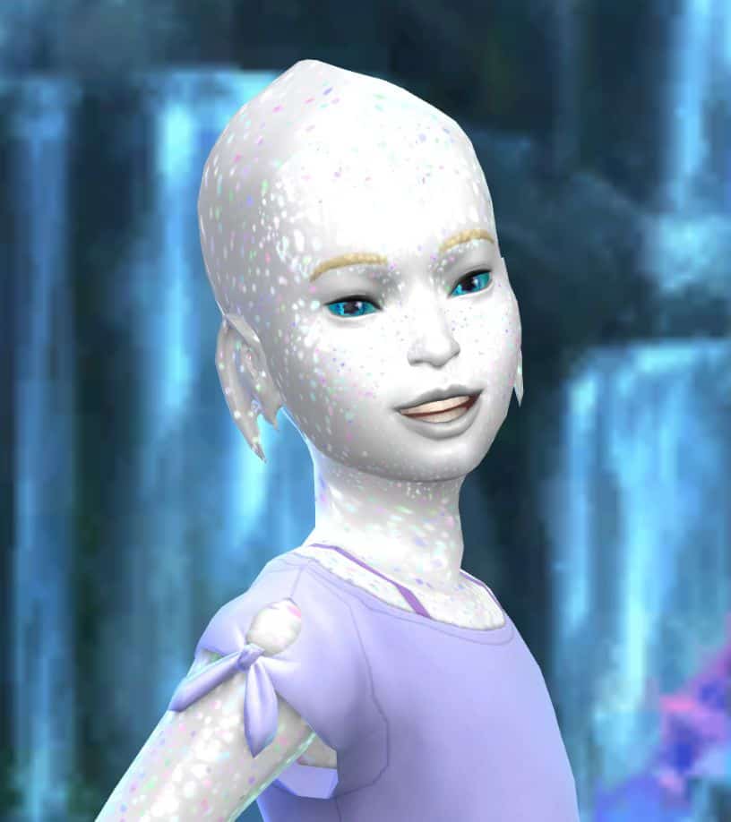 child alien with pearl head