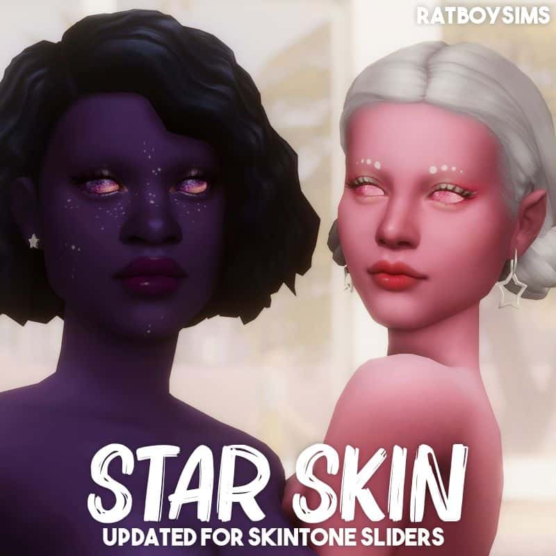 aliens modeling pink and purple skins