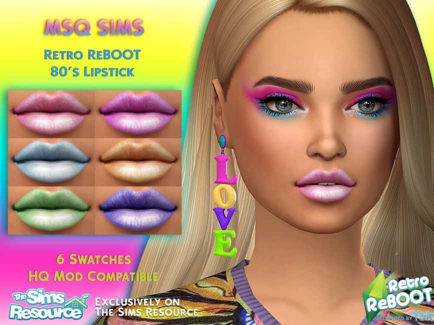 female sims modeling frosty lipstick