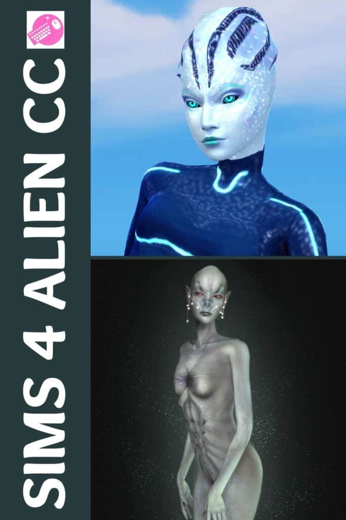 sims 4 alien cc Pinterest pin