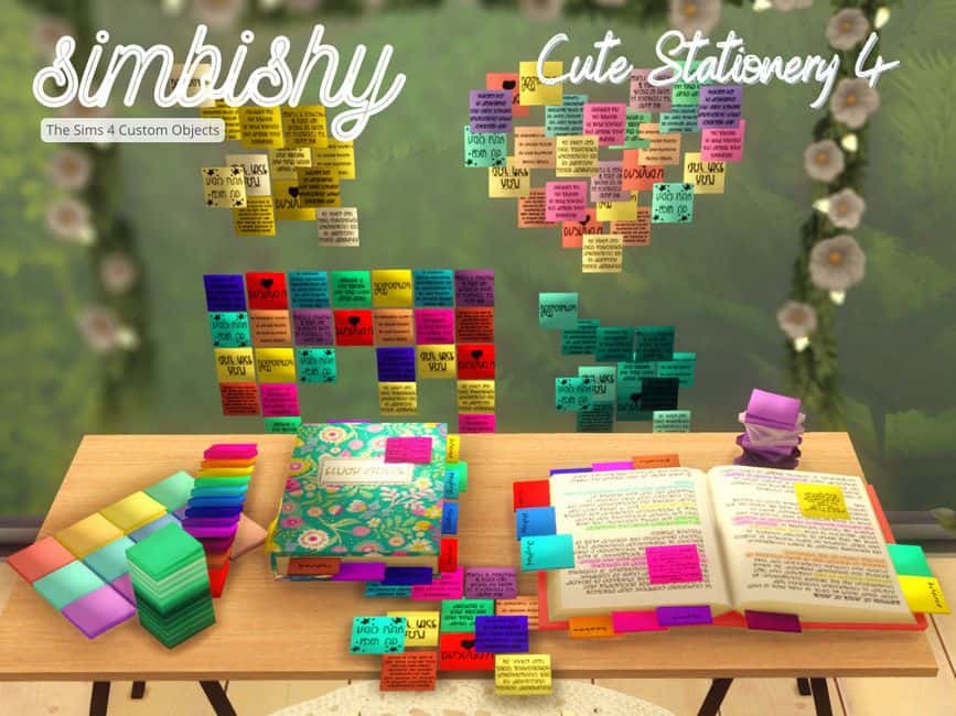 array of sticky notes items