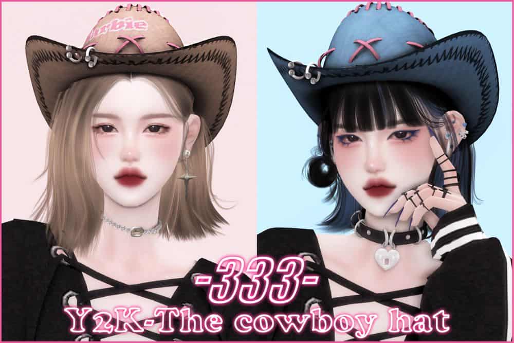 cowgirl hats with Barbie written on them