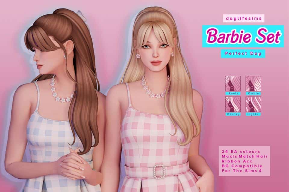 half updo Barbie hairstyle