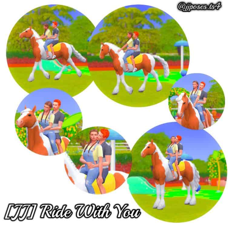 horse ridding pose pack