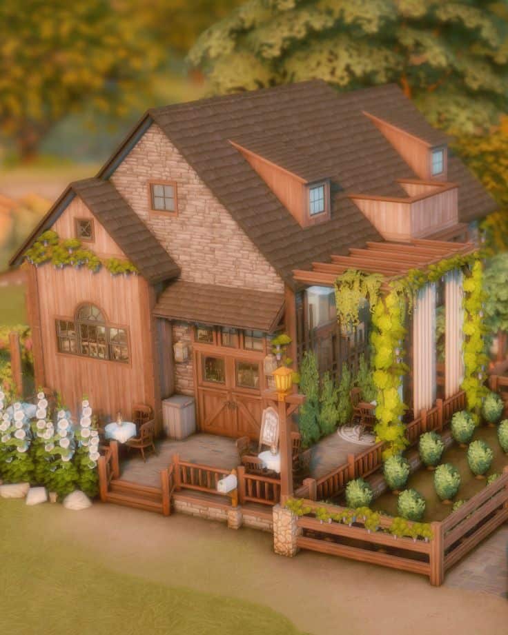 cozy ranch house with garden