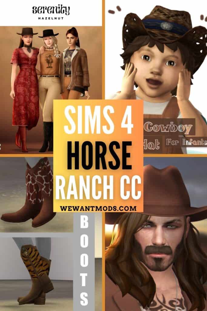 sims 4 horse ranch cc Pinterest pin