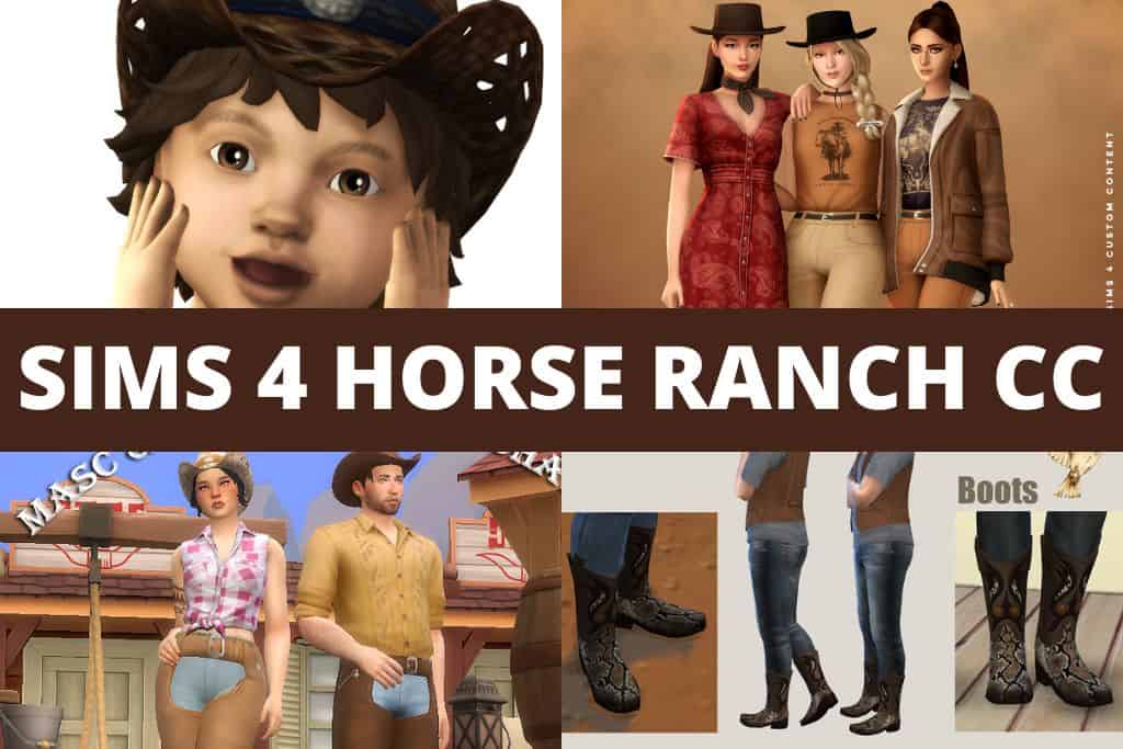 sims 4 horse ranch cc collage