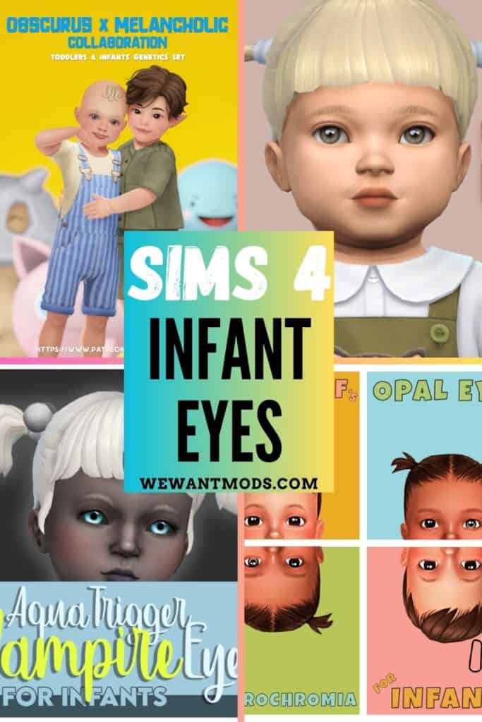 sims 4 infant eyes Pinterest pin