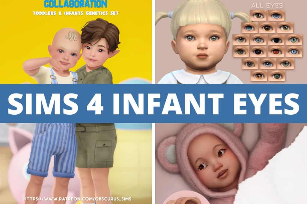 sims 4 infant eyes collage