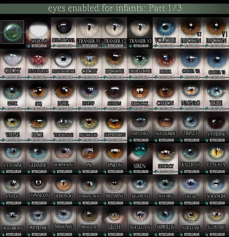collection of sims 4 infant eyes