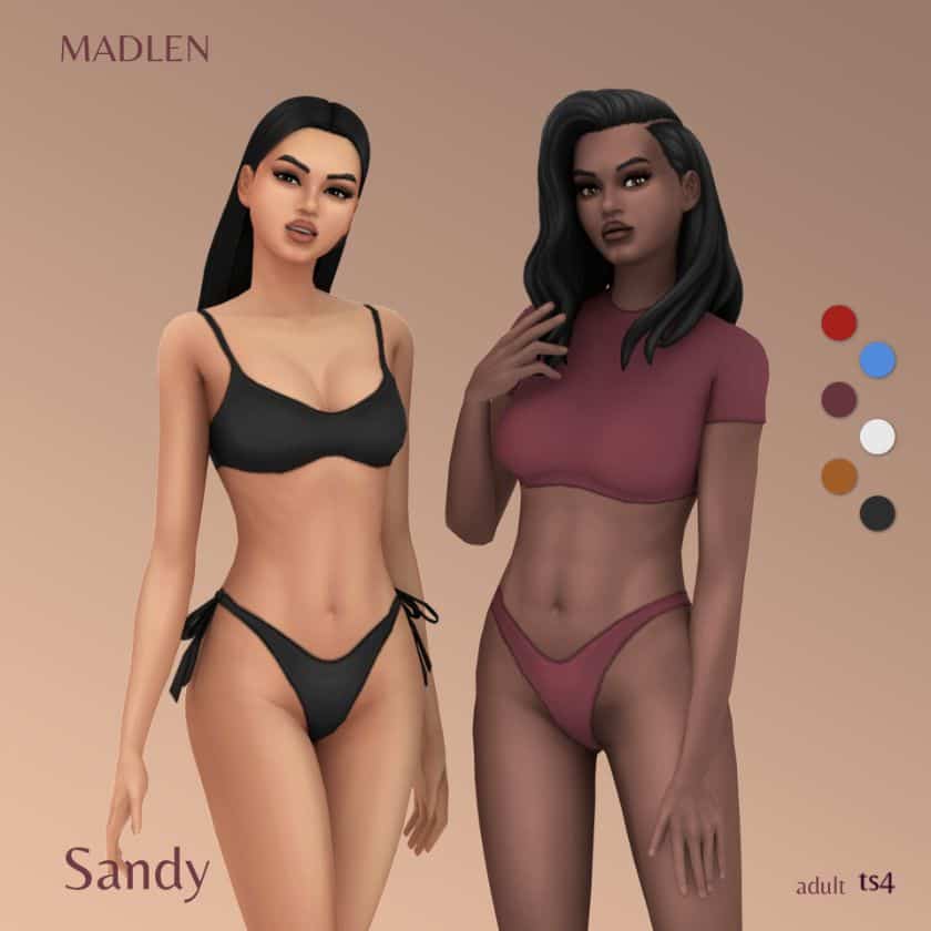 sims 4 crop top bikini set and standard bikini