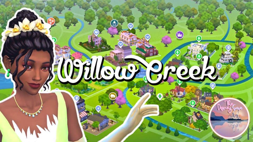 female sim with map willow creek