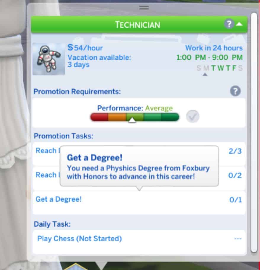 sims 4 technician career progress