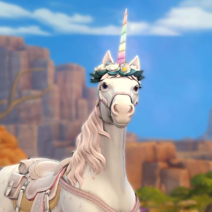 white-pink unicorn sim