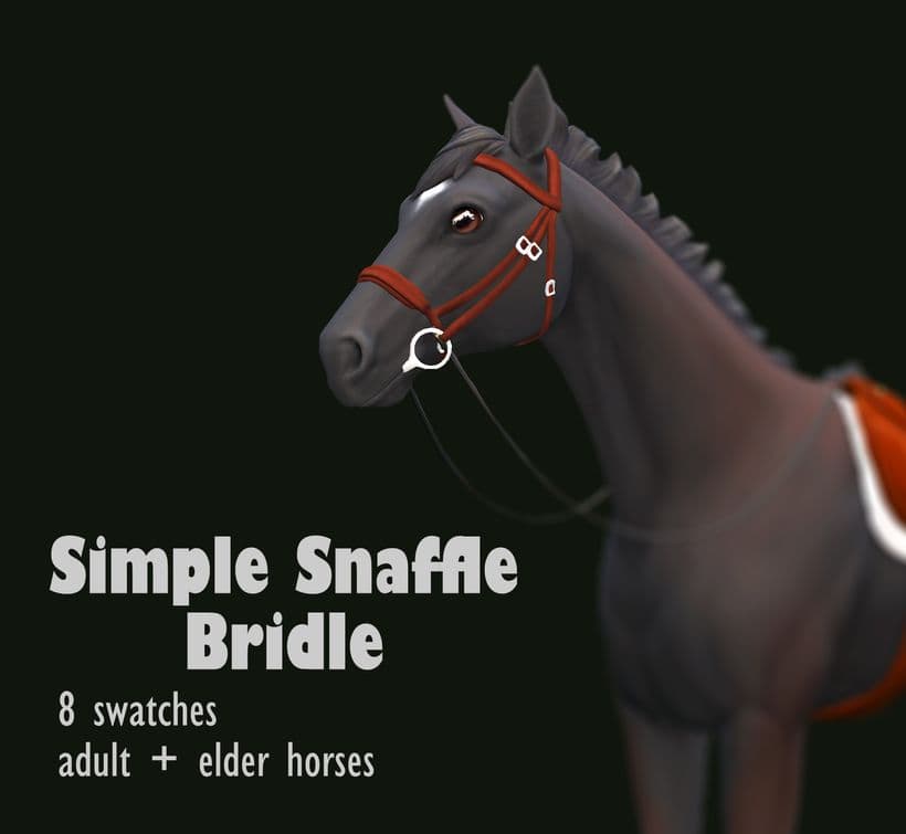 red snaffle bridle
