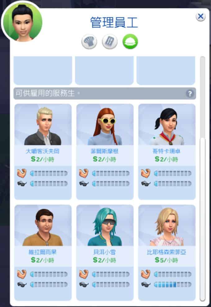 list teen sims and wages