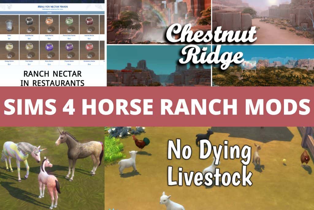 Sims 4 Horse Ranch Mods collage