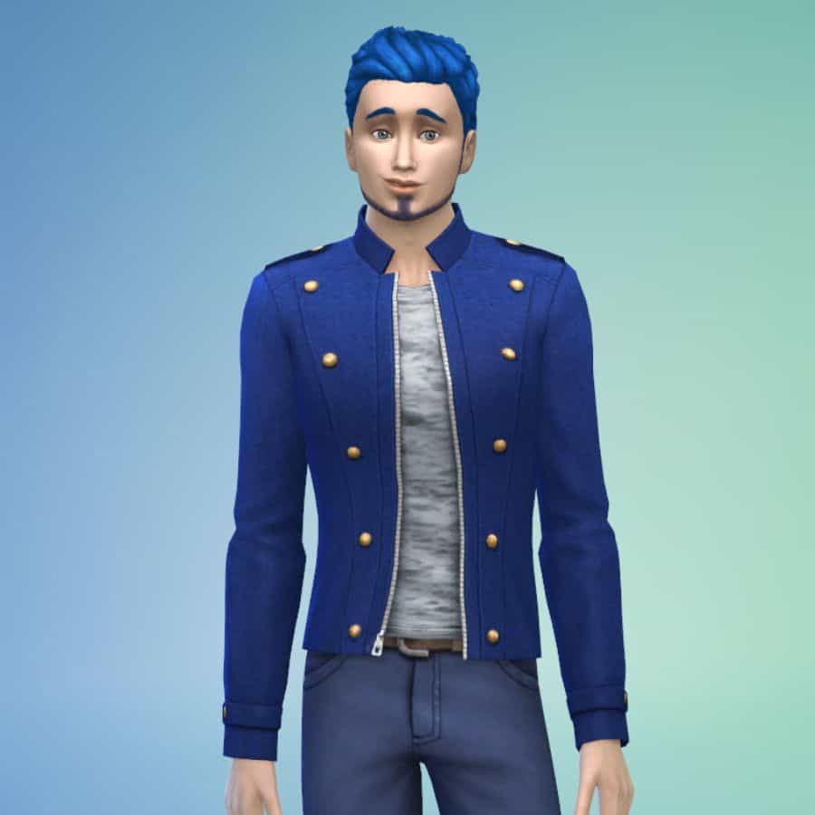 blue themed color sim in cas