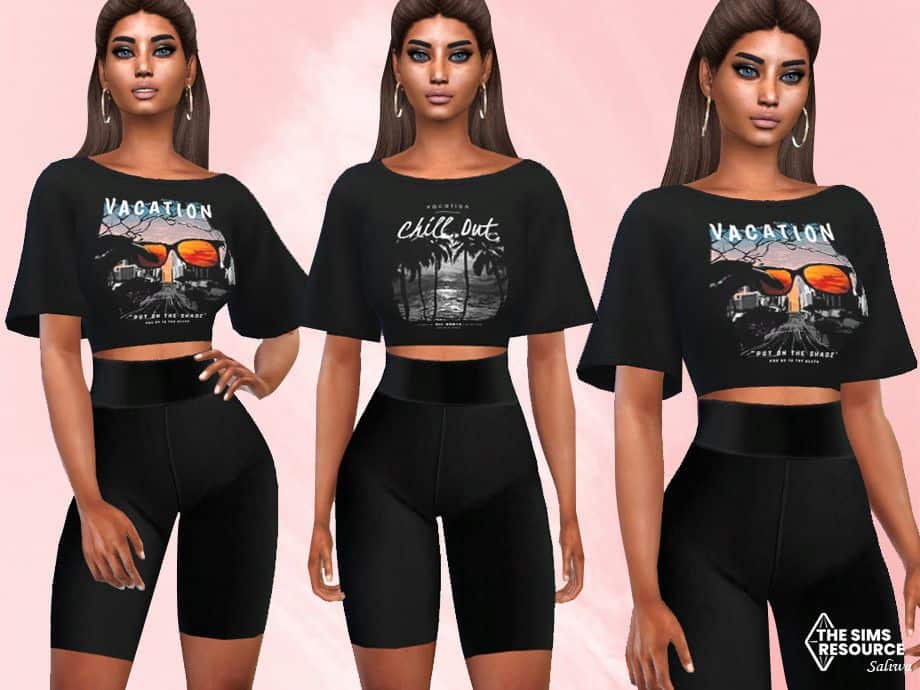 black crop tops with graphics